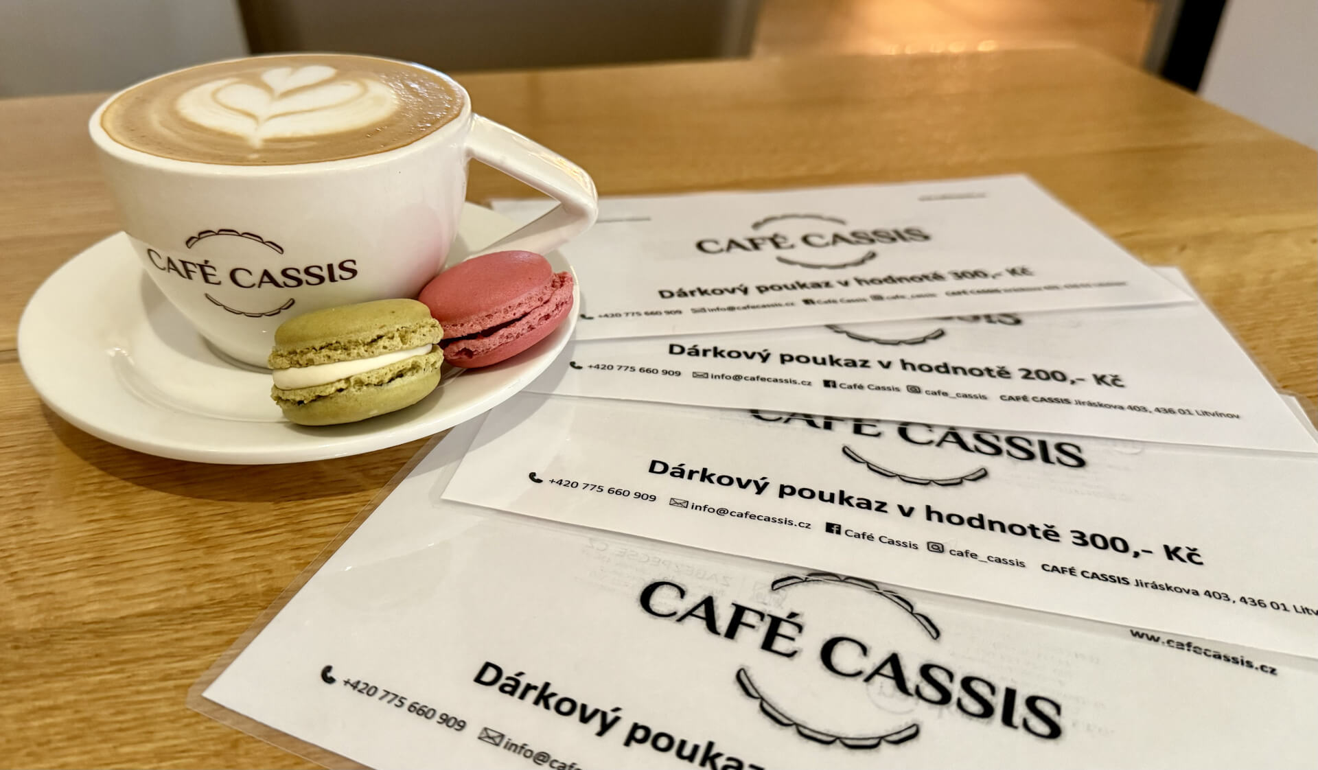 Dárkové poukazy Café Cassis